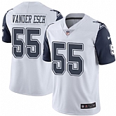 Nike Men & Women & Youth Cowboys 55 Leighton Vander Esch White Color Rush Limited Jersey,baseball caps,new era cap wholesale,wholesale hats